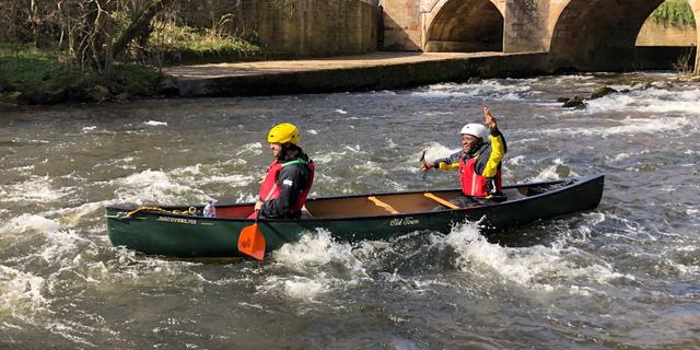 Canoe river trip Peak District